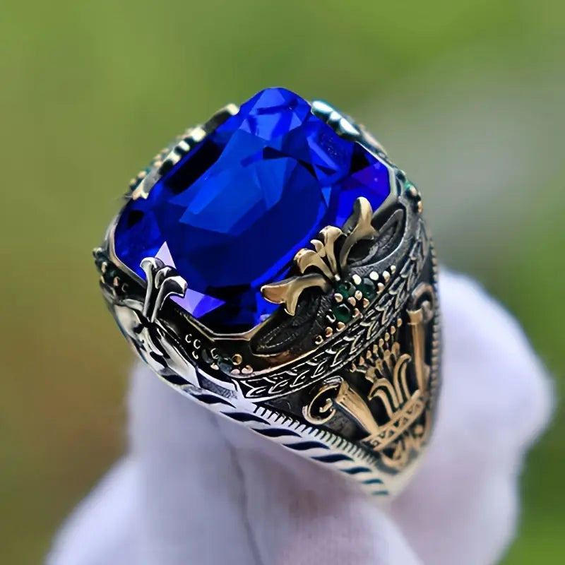 Argent Saphir Vintage Bague