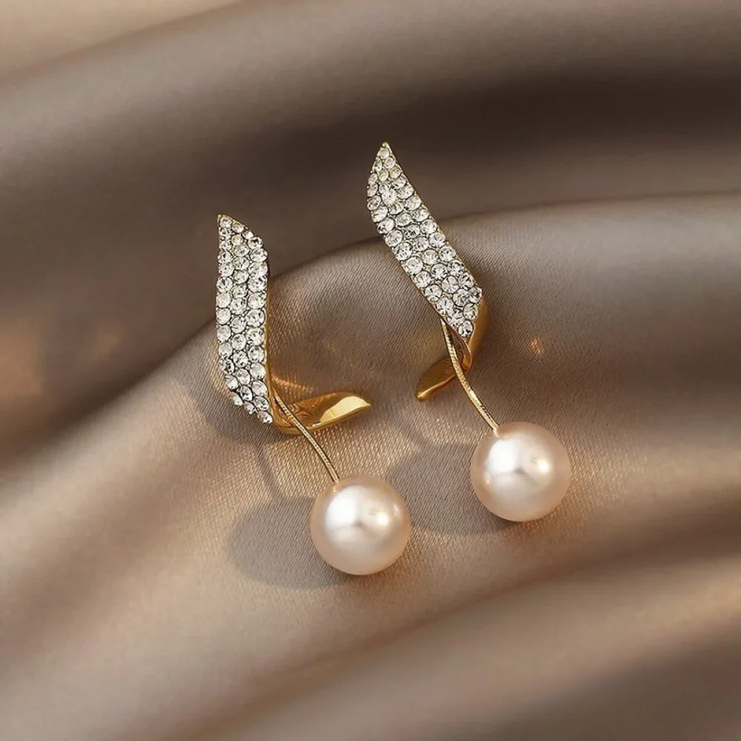 Chic Or Perle Boucles d'Oreilles Pendantes