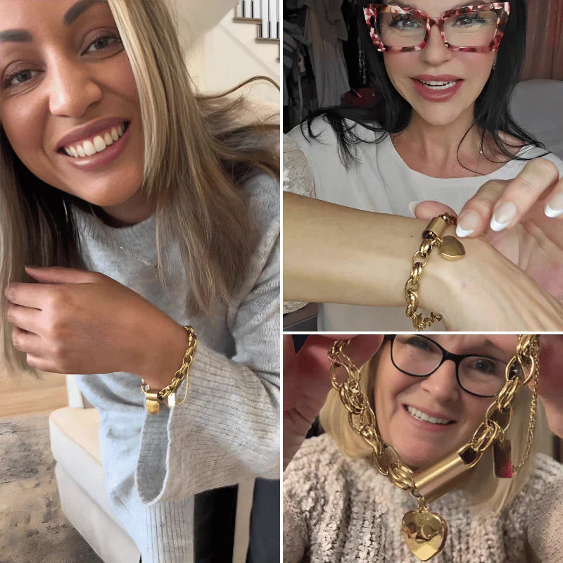 Heartened Chunky Bracelet | Or