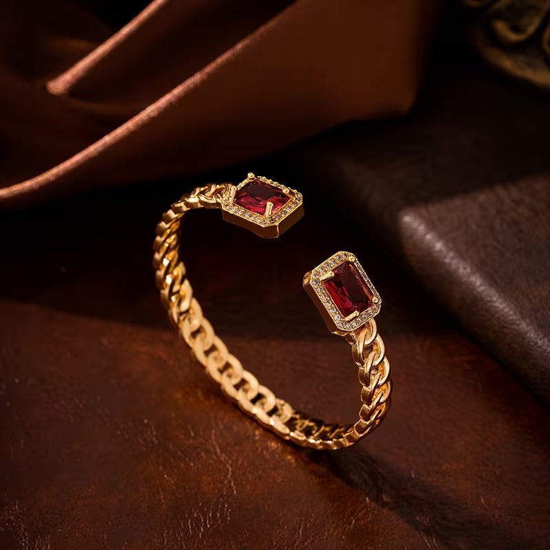Veloria Rubis Ouvert Bracelet | Or