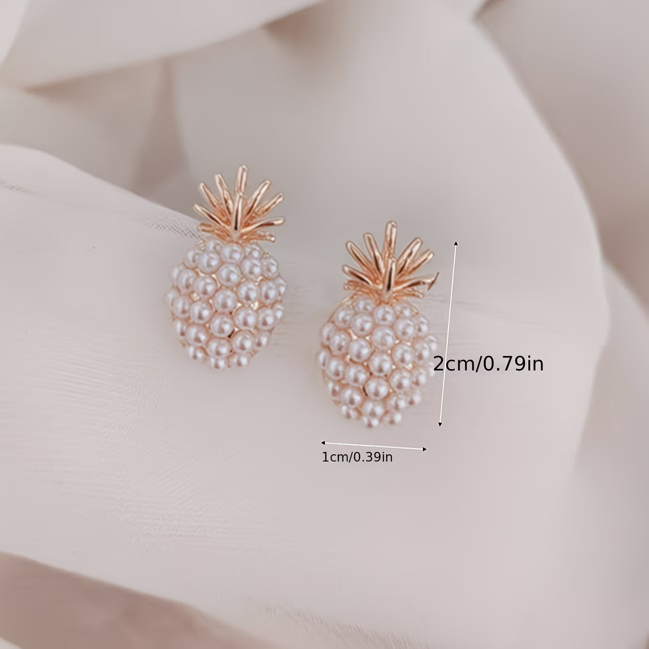Perle Pineapple Boucles d'Oreilles