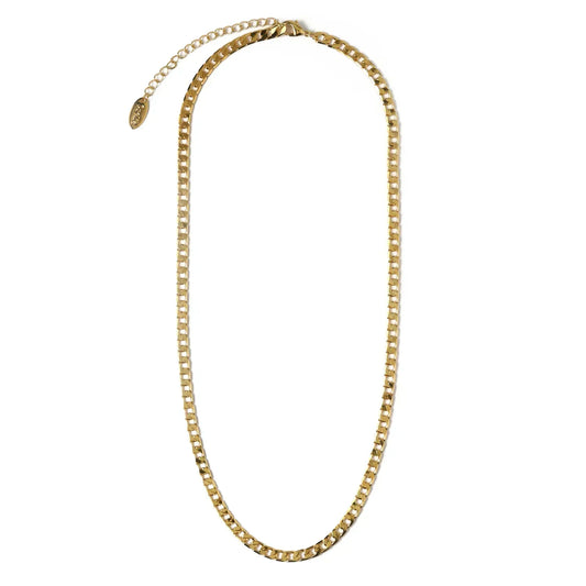 Flat Maillon Gourmette Collier Chaîne | Or