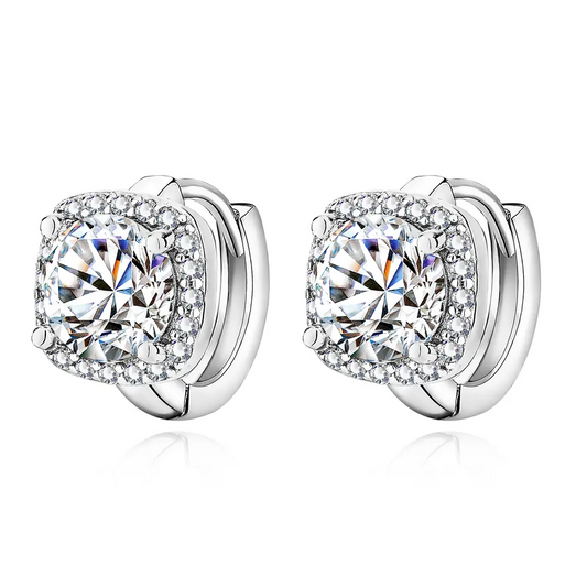 Nadine carré boucles d'oreilles | Or