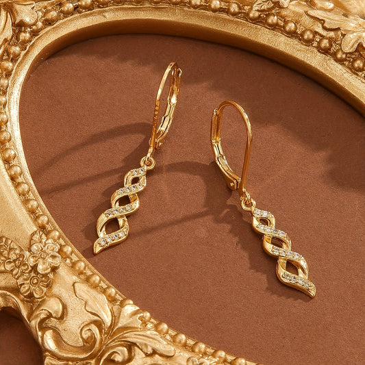 Shimmer Twist Ava Boucles d'Oreilles | Or