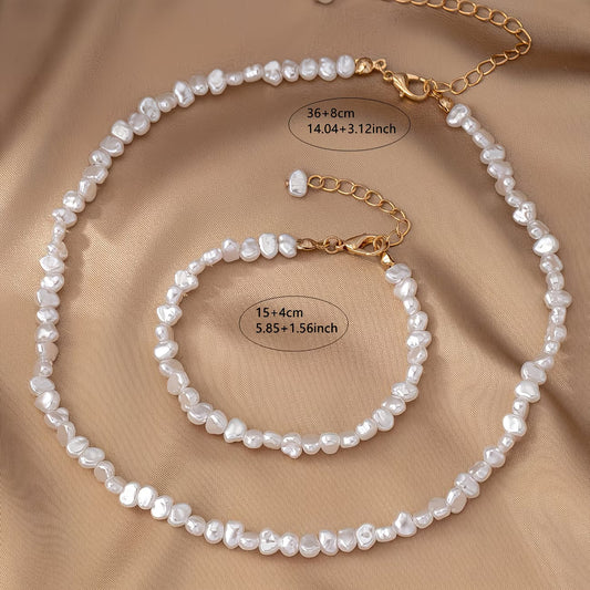 Baroque Perle Collier & Bracelet Set
