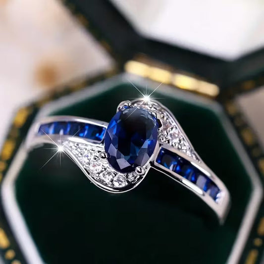 Saphir Flow Bague | Or Blanc
