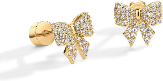Bow Motif Boucles d'Oreilles | Or