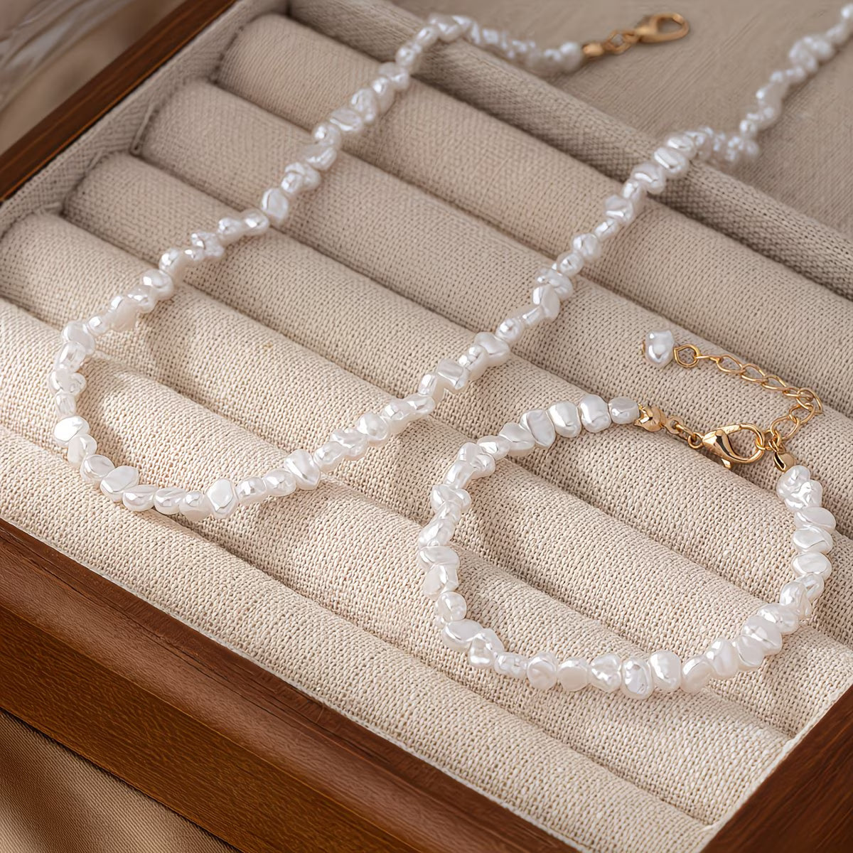 Baroque Perle Collier & Bracelet Set