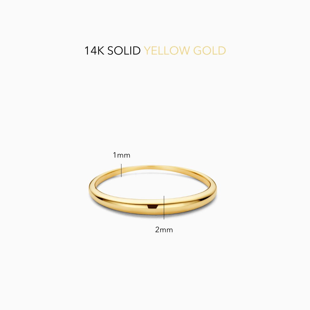 Slim Dome Bague | Or