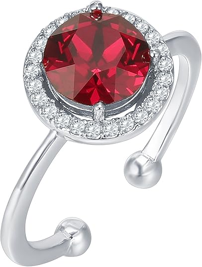 Crimson Glow Promise Rubis Bague | Or Blanc