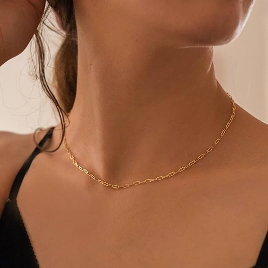 Paperclip Superposé Rubis Collier | Or