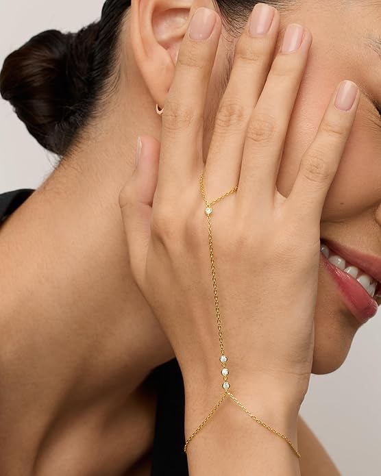 Perlé Handchain Bracelet | Or