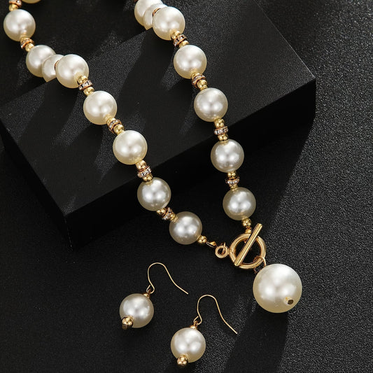 Chunky Perle Collier Statement Set