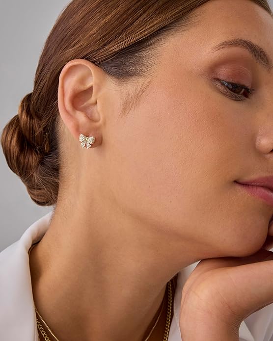 Bow Motif Boucles d'Oreilles | Or
