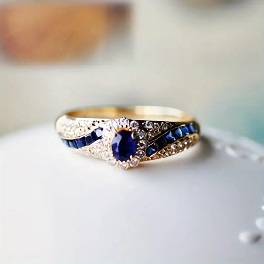 Or Saphir Anneau Bague