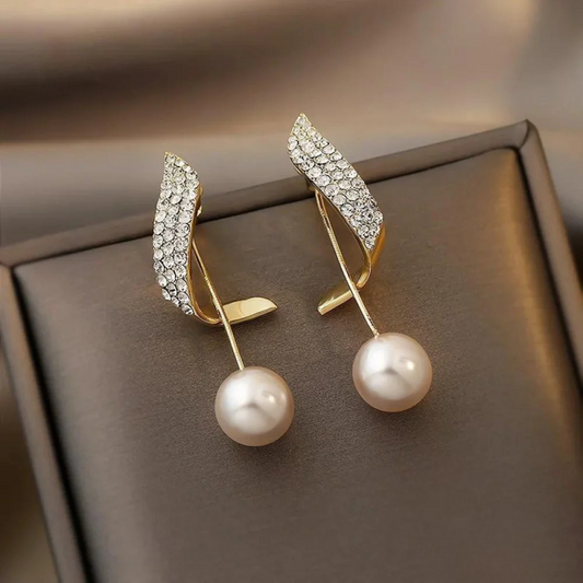 Chic Or Perle Boucles d'Oreilles Pendantes