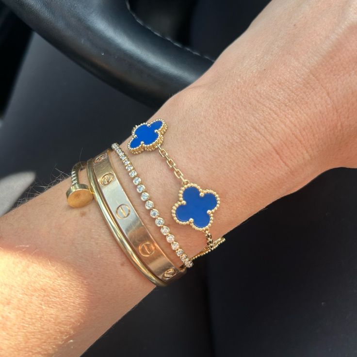Clover Bracelet Bleu