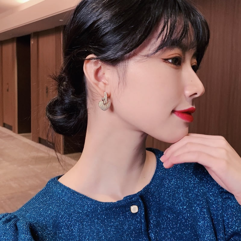 Cœur Perle Boucles d'Oreilles