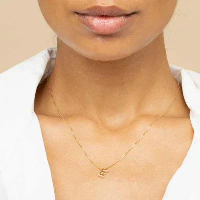 Amour lettre initiale collier | Or