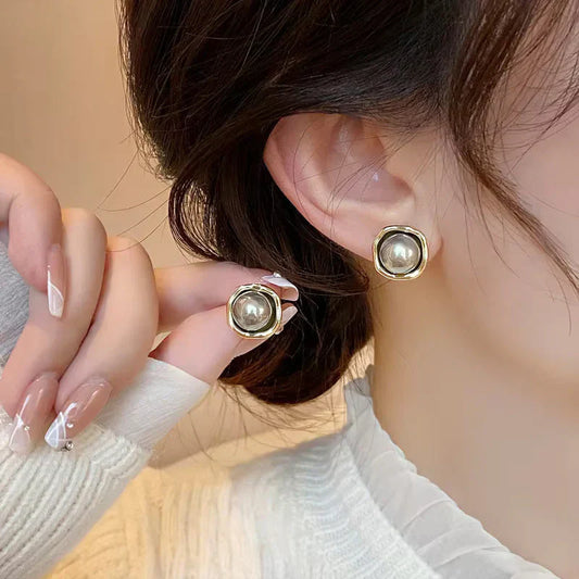 Premium Noir Perle Puces d'Oreilles