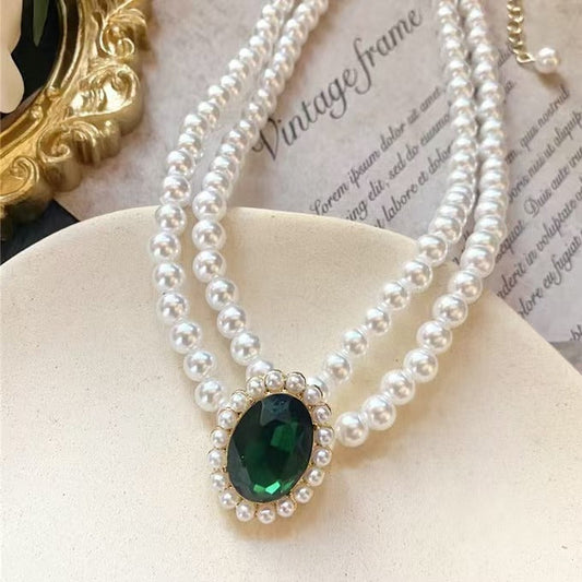 Imperial Perle Émeraude Bijou Set