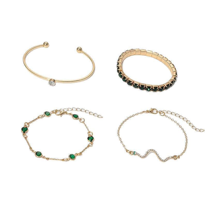 Or Émeraude Bracelet Set