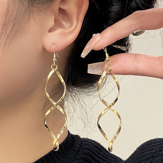 Spiral Dangle Boucles d'Oreilles | Or
