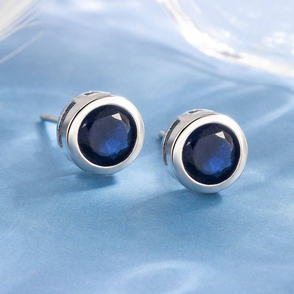 Saphir Serti Clos Puces d'Oreilles | Or Blanc