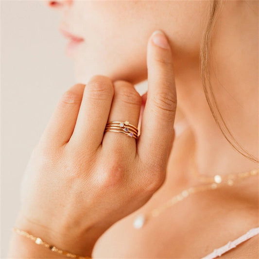 Amelia Pierre de Naissance Empilable Bague