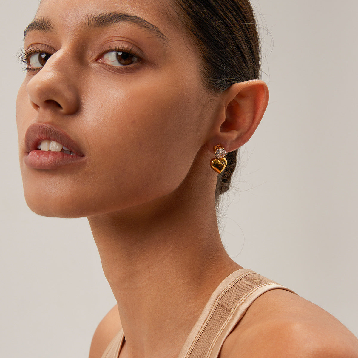 Emmeline Cœur Or Boucles d'Oreilles