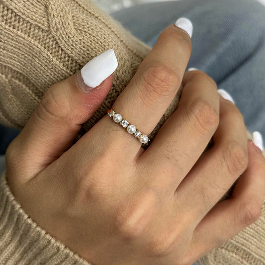 Keisha Diamant Perle Bague