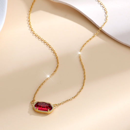 Classique Ovale Rubis Collier | Or
