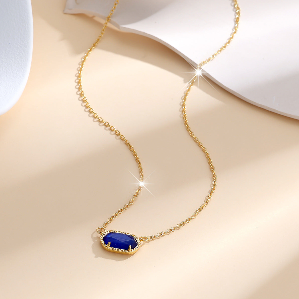 Classique Ovale Saphir Collier | Or