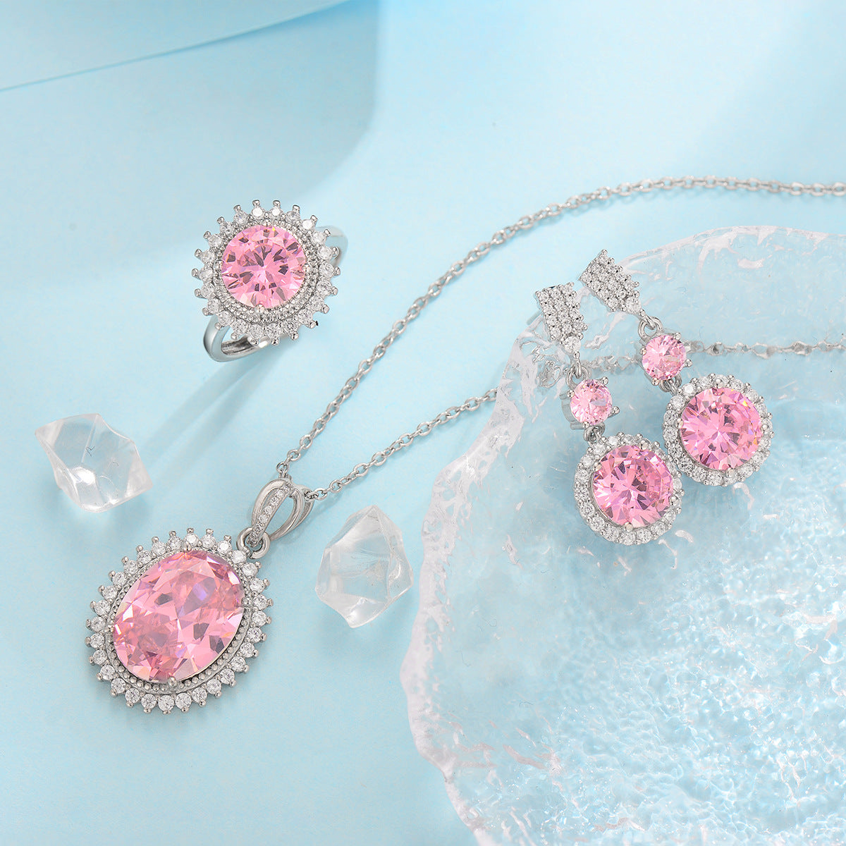 Aurielle Solwyn Bleu Set | Or Blanc