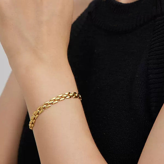 Timepiece Bracelet Chaîne | Or