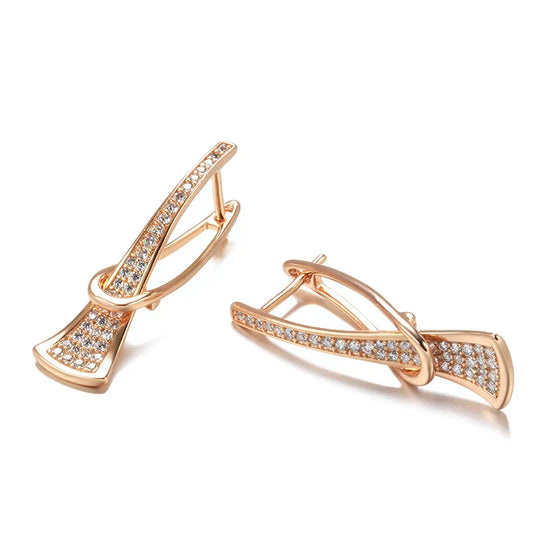 Radiant Layers Cristal Boucles d'Oreilles | Or