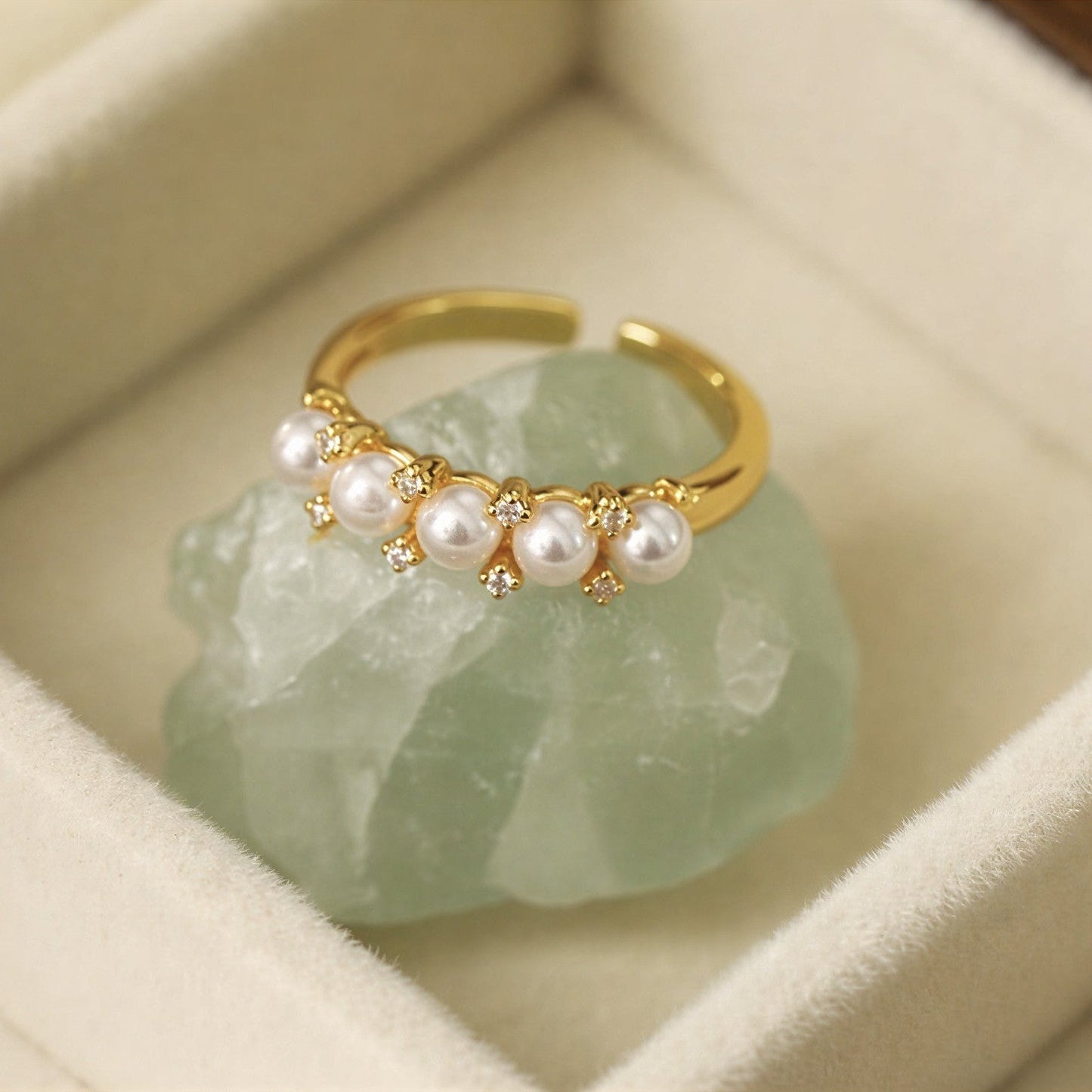 Five Perle Or Bague