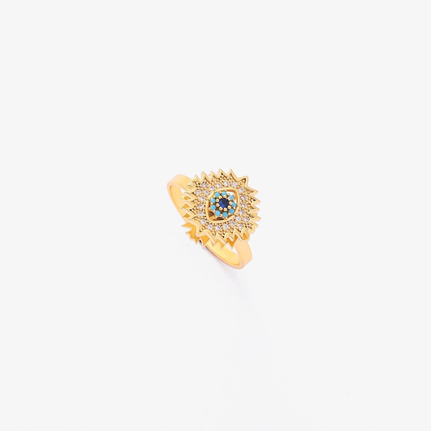 Saphir Sunburst Bague Tournante | Or