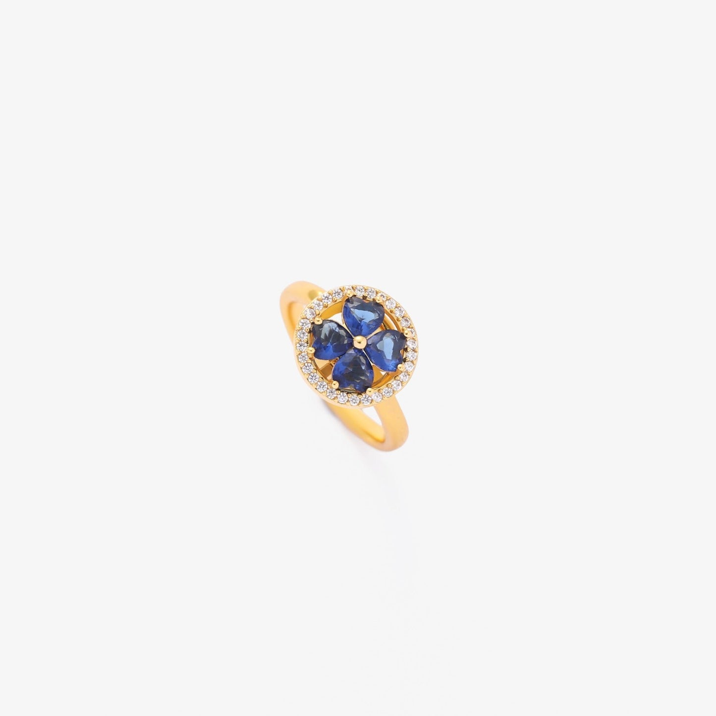 Or Saphir Floral Bague