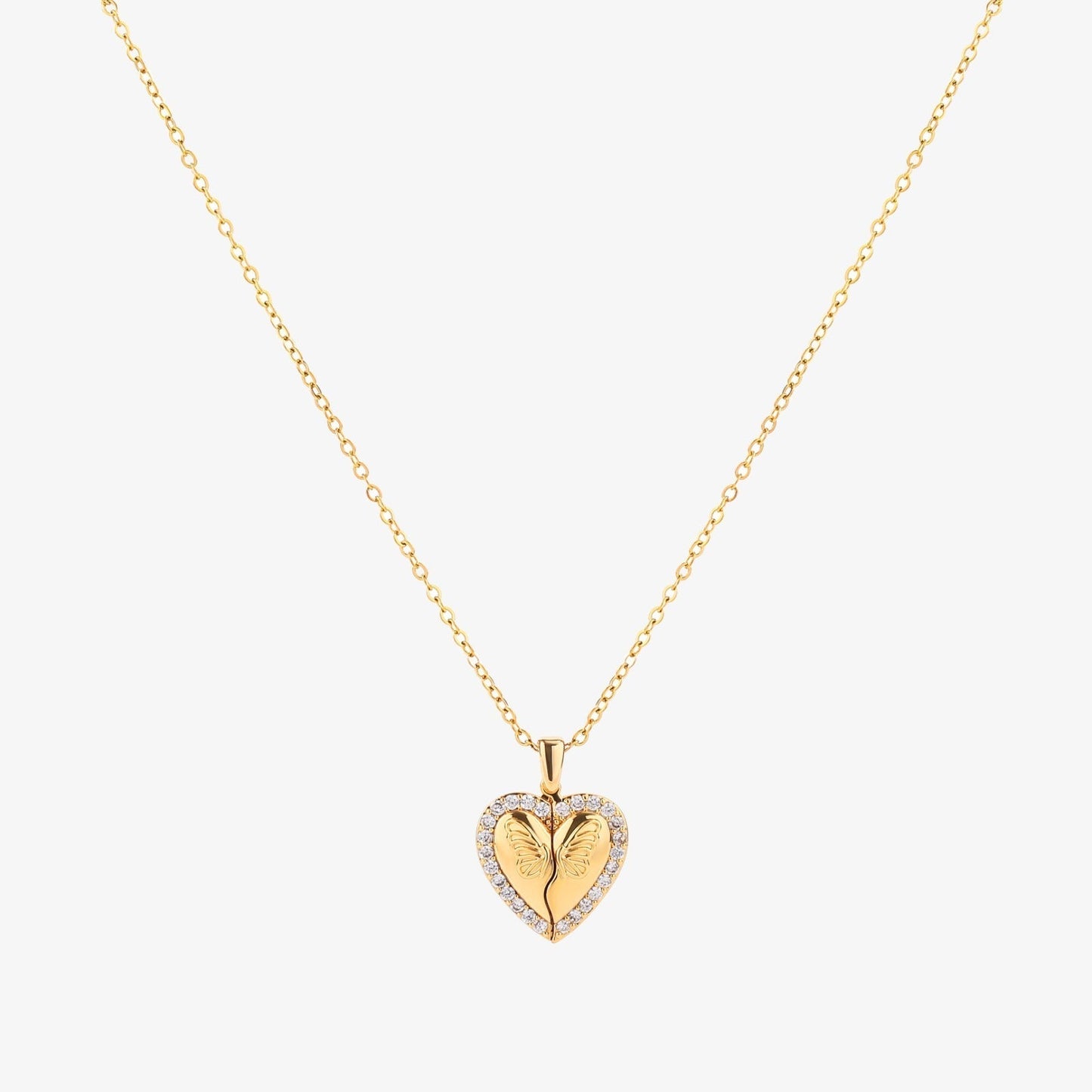 Papillon Cœur Collier | Or