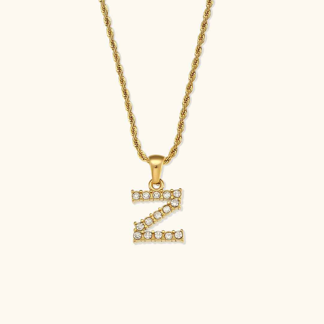 Maeve Lettre Initiale Diamant Collier