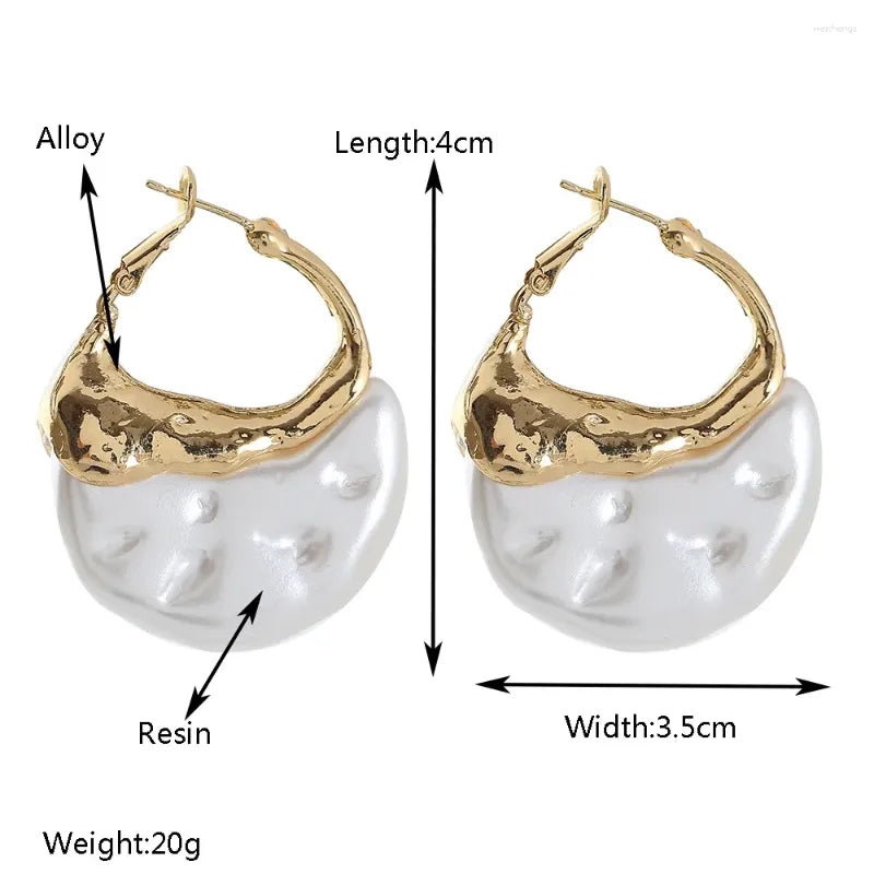 Celestial Perle Croissant Boucles d'Oreilles