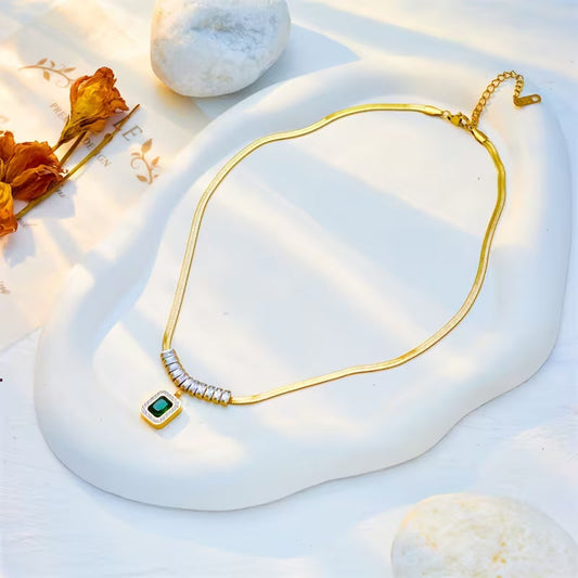 Regalia Prism Émeraude Collier | Or