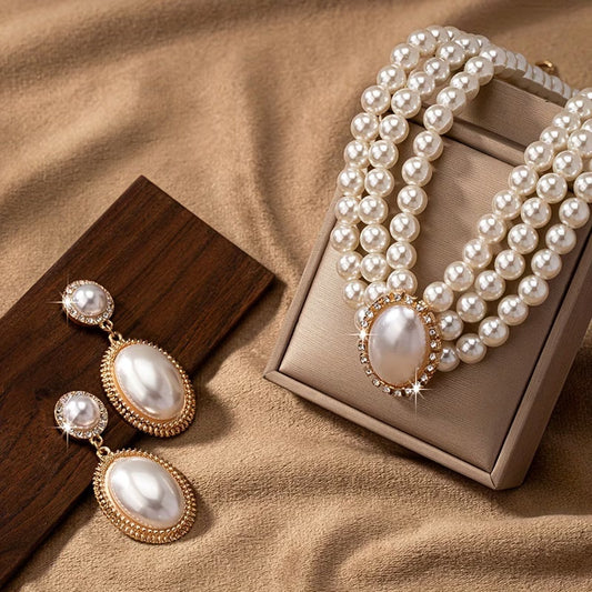 Vintage Perle Strand Bijou Set
