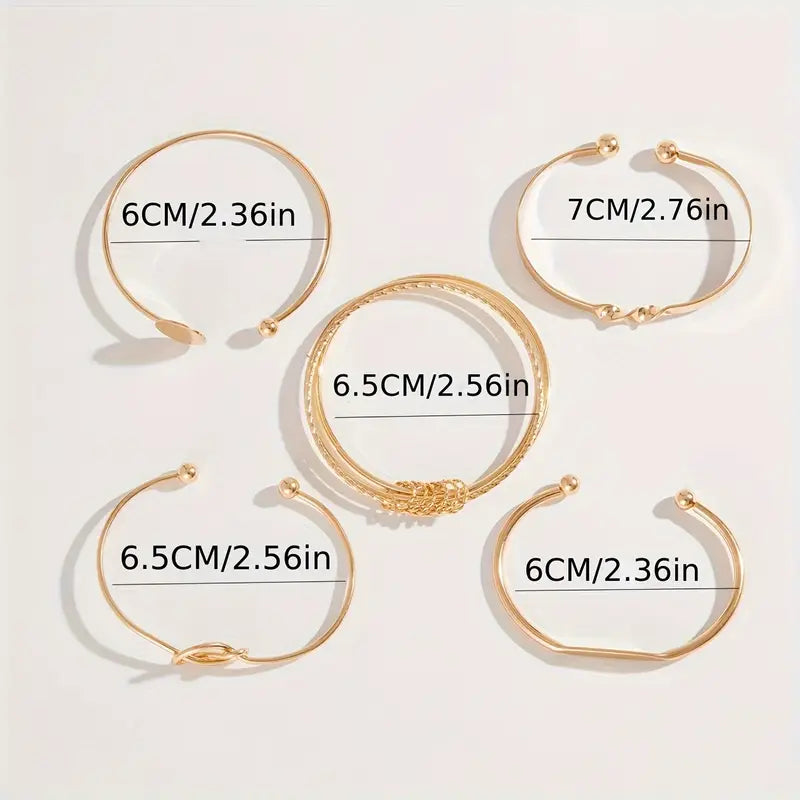 Knotted Elegance Bracelet Set | Or