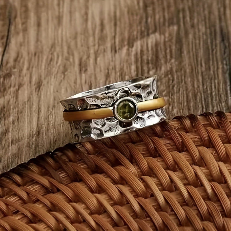 Argent et Or Rustic Anneau Bague