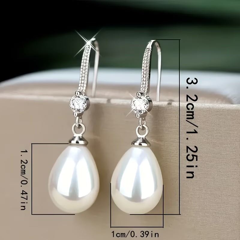 Classique Luxe Perle Boucles d'Oreilles
