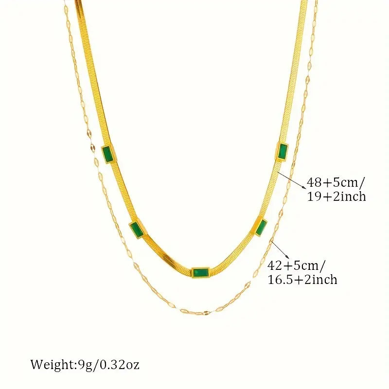 Sister Gem Double-Layer Retro Collier | Or