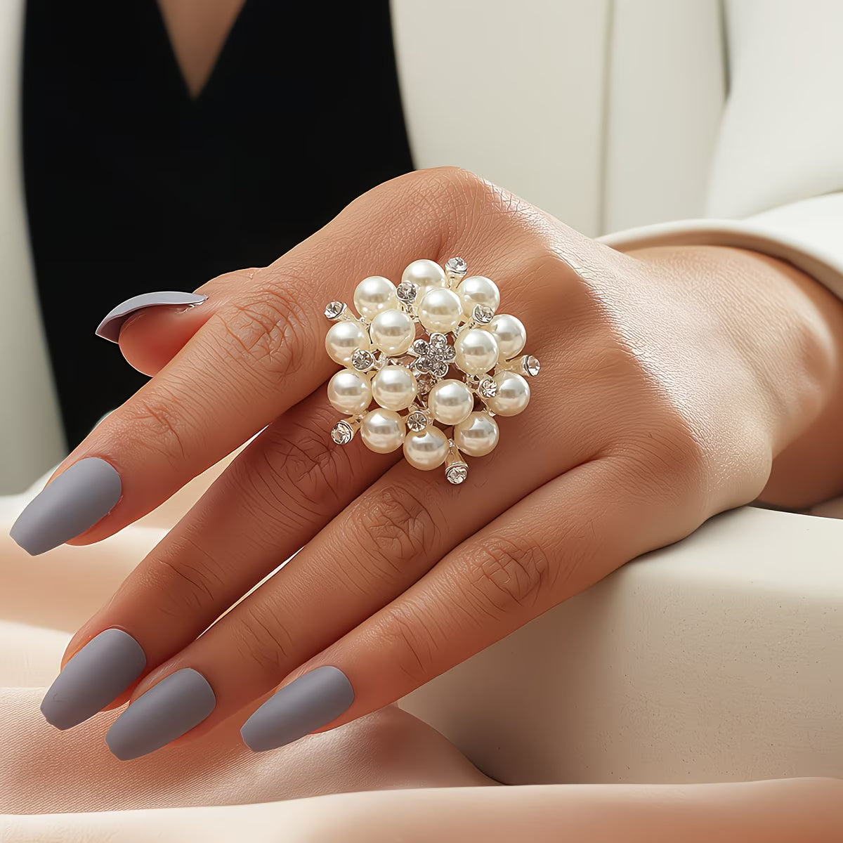 Perle Bloom Adjustable Bague