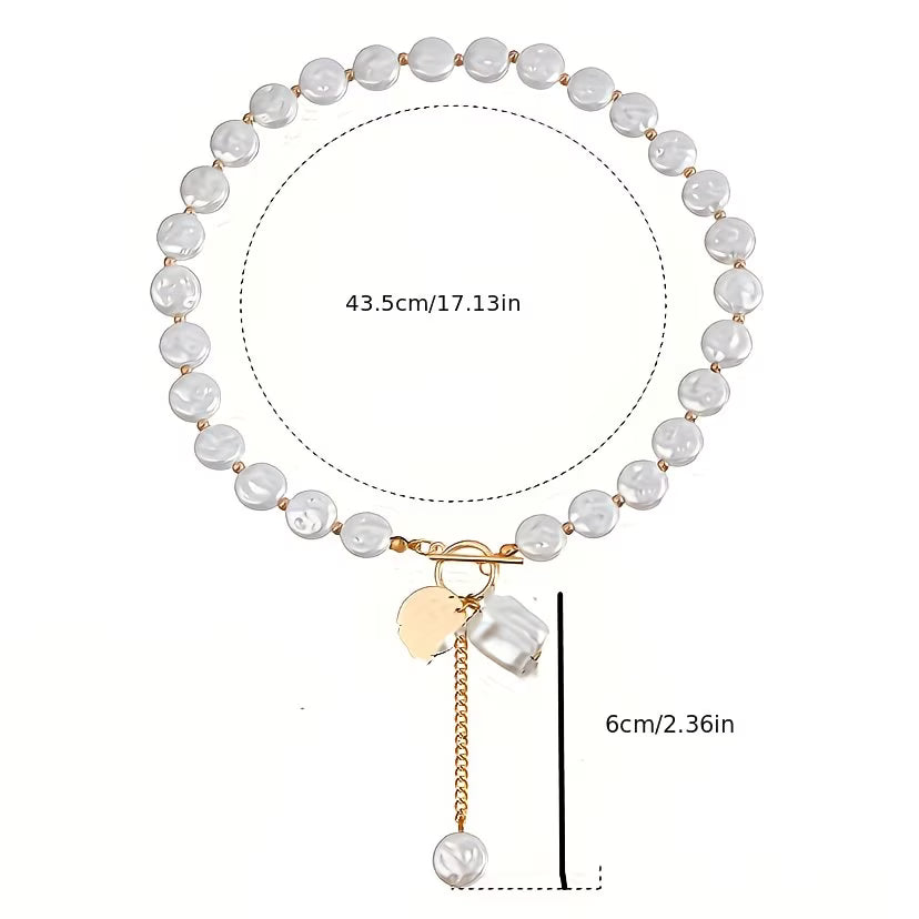 Baroque Perle Toggle Collier